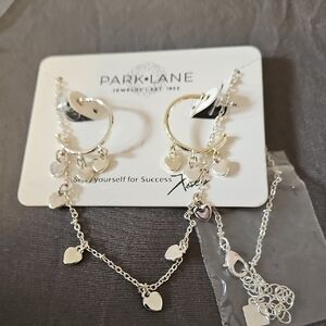 Park Lane Silver Heart Charm Earrings